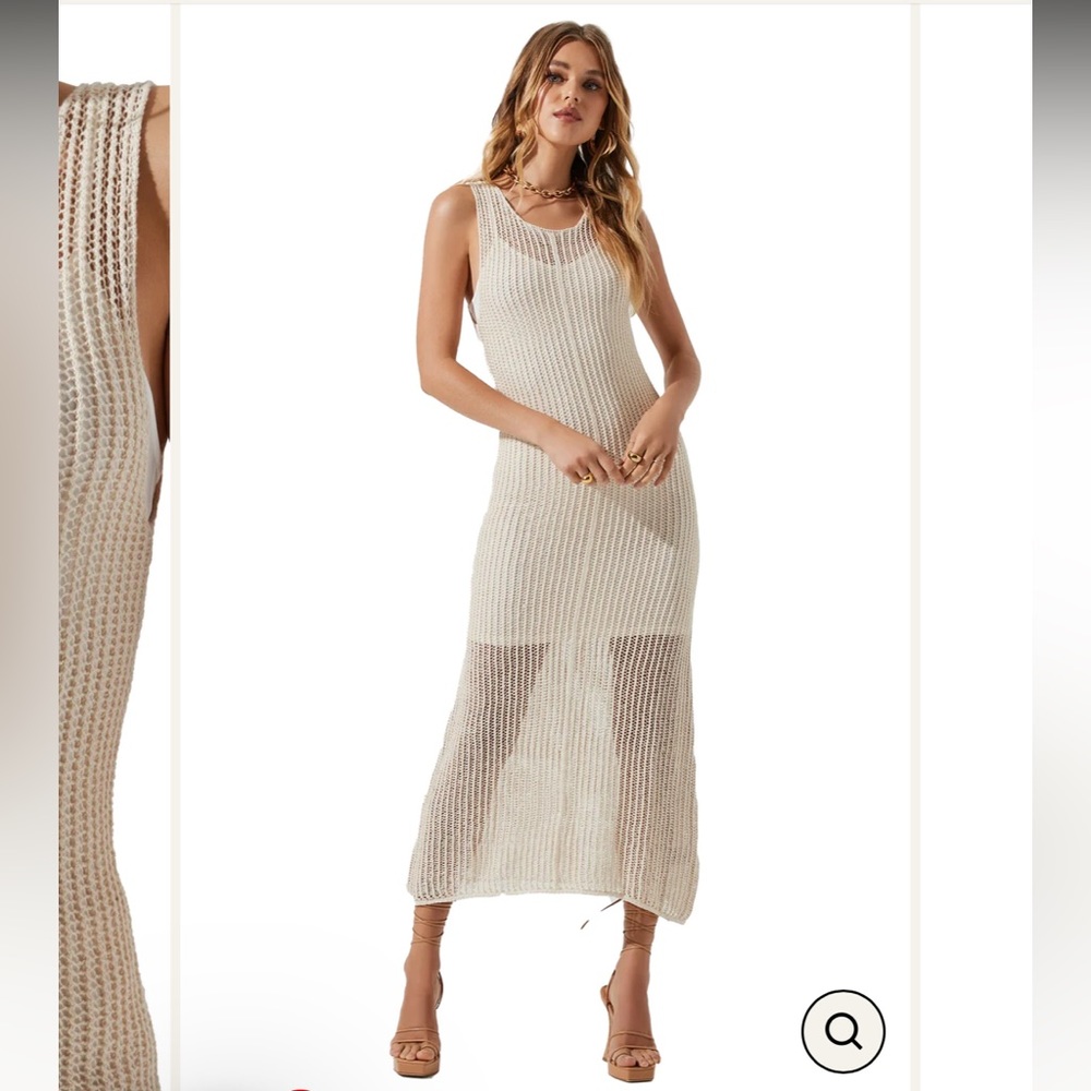 Palmer Crochet Knit Overlay Maxi Dress